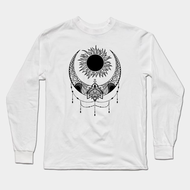 Sun and Moon | Cosmic Wedding Long Sleeve T-Shirt by CelestialStudio